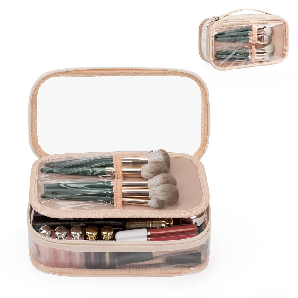 Clear Makeup Bag, Portable Makeup Storage Organizer Cosmetic Bag, Travel😻